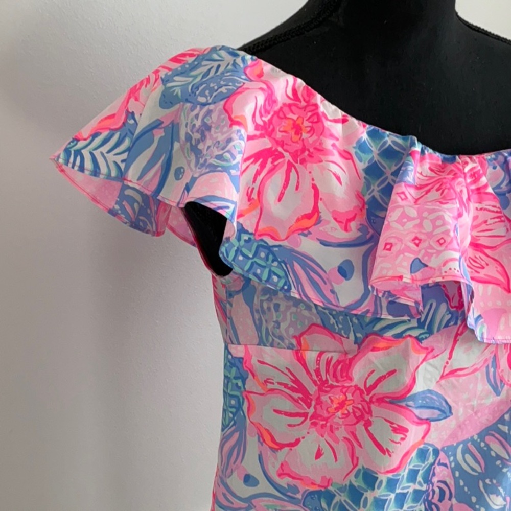 Floral Ruffle Off-Shoulder Top - Picture 3 of 9
